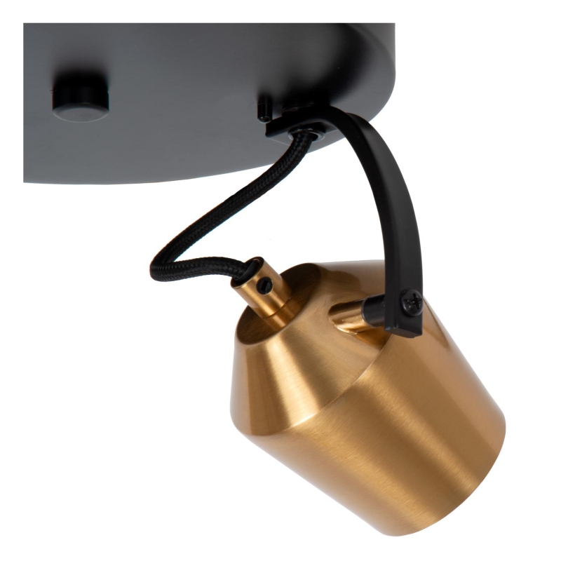 Lucide EMILE - Ceiling spotlight - Ø 20 cm - 2xGU10 - Matt Gold / Brass